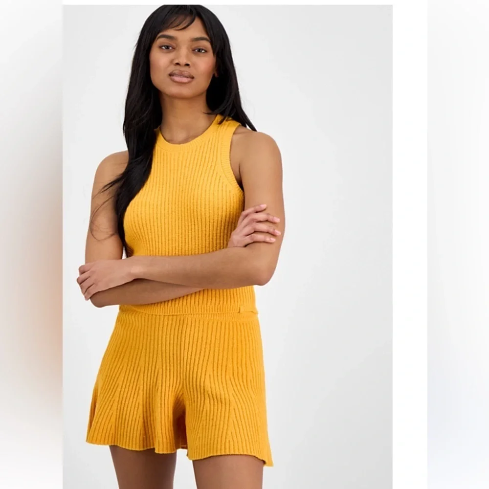 UGG Mustard Women's Elaenia Lightweight
Ribbed Sleep Tank Top - Picture 1 of 12